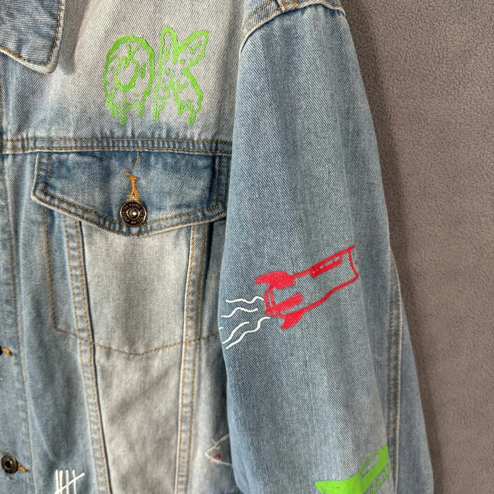Brooklyn Cloth Mens Denim Jacket XL Blue Jean Trucker Savage - Picture 6 of 16
